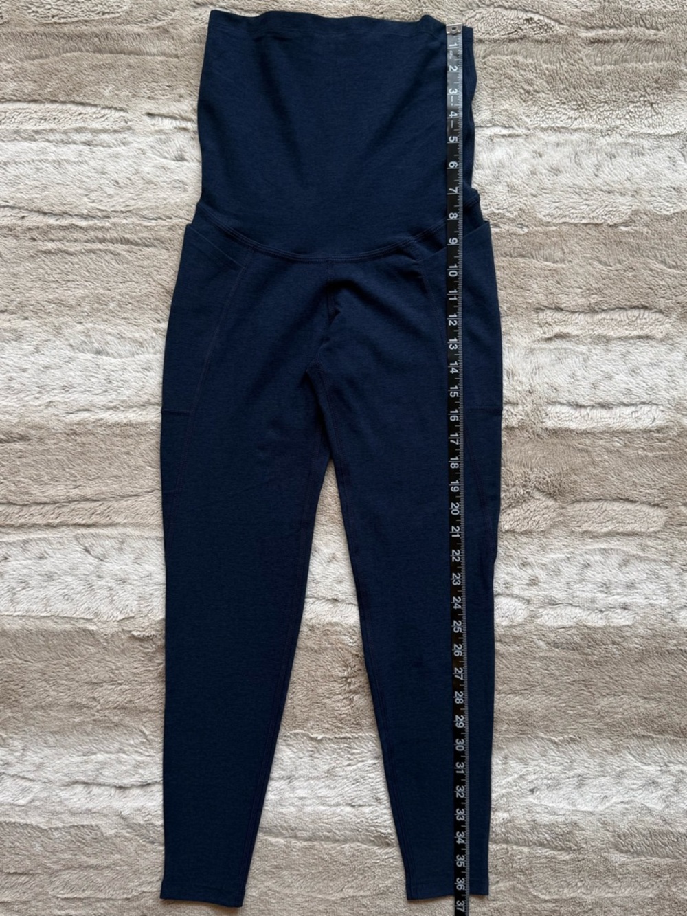 Beyond Yoga Spacedye Love the Bump Midi Maternity Legging in Nocturnal Navy - Picture 6 of 16